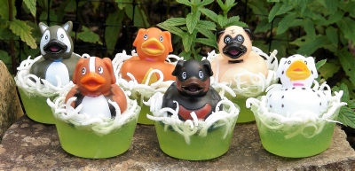 doggie rubber duckie soaps by Kulina Folk Art
