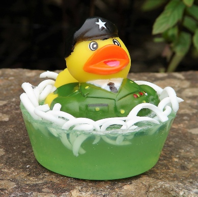 military rubber duckie soap