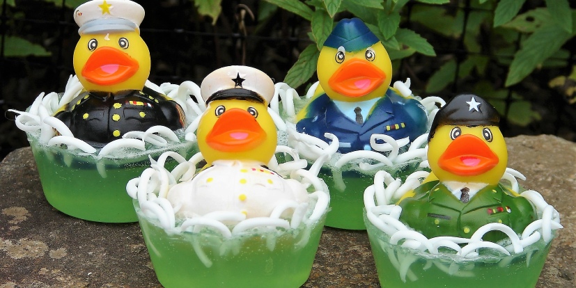 military rubber duckie soaps
