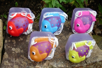 tropical fish toy soaps by Kulina