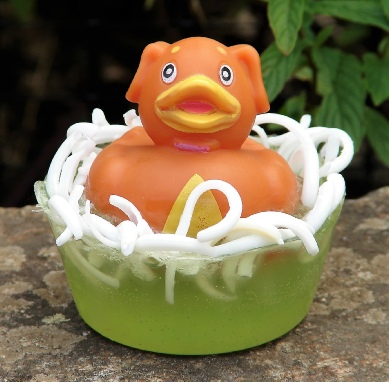 Kulina Folk Art doggie rubber duckie soap