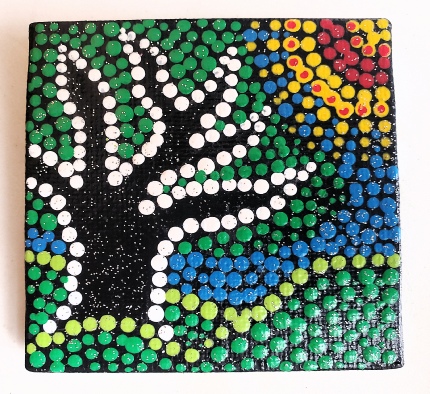 Landscape Dotted Painting Magnet